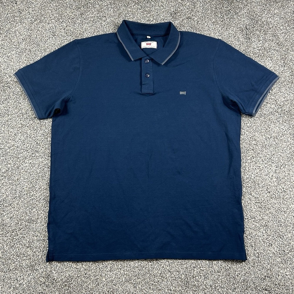 Carrera Navy Blue Polo Shirt Men XXL 2XL Short Sleeve Athleisure Golf Officewear